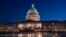 FILE: The U.S. Capitol is illuminated as the Senate worked into the night to finish votes on the debt ceiling and budget cuts package, in Washington, Thursday evening, June 1, 2023. 