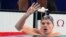 Leon Marchand of France, celebrates after winning the men's 200-meter individual medley final at the 2024 Summer Olympics, Aug. 2, 2024, in Nanterre, France. 