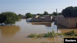 FILE - Homes are submerged in water after a massive flooding in N'djamena, Chad, October 14, 2022. Some 245,000 civilians are currently affected by floods in 13 of Chad's 23 provinces, according to officials.