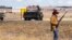 View of Wounded Knee, South Dakota on March 27, 1973.