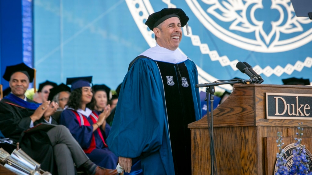 Largely Peaceful Protests at US College Commencement