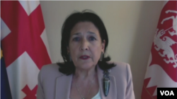 Georgian President Salome Zourabichvili vows to veto the controversial "foreign agent" law, she said in a May 15, 2024, interview with VOA.