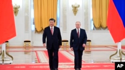 Си Цзиньпин и Владимир Путин в Кремле