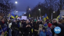 Supporters for Ukraine March in Poland, One Year After Russian Invasion 