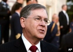 FILE - David M. Satterfield, then the U.S. ambassador to Turkey, is pictured during a reception marking the upcoming Bastille Day anniversary at the French Embassy, in Ankara, Turkey, July 12, 2019.