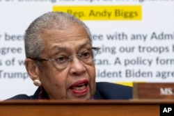 FILE - Del. Eleanor Holmes Norton, D-D.C., speaks during a hearing of the House Oversight and Accountability Committee on Capitol Hill, Apr. 19, 2023, in Washington.