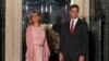 FILE - Spanish Prime Minister Pedro Sanchez and his wife, Begona Gomez, arrive at 10 Downing Street in London, Dec. 3, 2019.