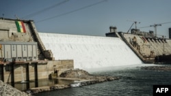 FILE - This general view shows the site of the Grand Ethiopian Renaissance Dam (GERD) in Guba, Ethiopia, Feb. 19, 2022. 