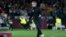 Spain's women national team coach Jorge Vilda gestures during the Women's World Cup soccer final between Spain and England at Stadium Australia in Sydney, Australia, Aug. 20, 2023.
