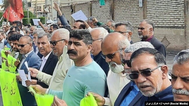 تجمع بازنشستگان تأمین اجتماعی در خوزستان. آرشیو