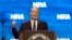 FILE - Wayne LaPierre, CEO and executive vice president of the National Rifle Association, addresses the NRA Convention on April 14, 2023, in Indianapolis, Indiana. LaPierre resigned from those positions on Jan. 5, 2024, effective Jan. 31, 2024. 