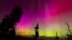 The northern lights fill the sky at the Bogus Basin ski resort in Boise, Idaho, May 11, 2024.