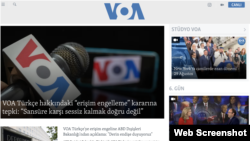 Screenshot of the homepage of VOA's Turkish website.