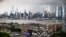 FILE -- The skyline of New York City and traffic at the Lincoln Tunnel as seen from Weehawken, New Jersey. 