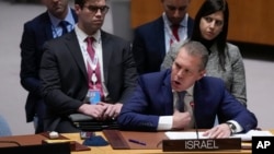 FILE - Gilad Erdan, Israeli Ambassador to the United Nations, speaks during a Security Council meeting at United Nations headquarters, in New York, Jan. 5, 2023.