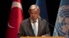 FILE - U.N. Secretary-General Antonio Guterres speaks to reporters during a news conference in Istanbul, Turkey, Aug. 20, 2022, following talks on a continued wartime export of Ukrainian grain.