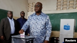 Felix Tshisekedi vota em Kinshasa, 20 dezembro 2023