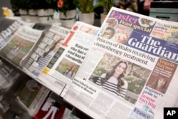 برطانوی اخبارات نے ہفتہ 23 مارچ کو پرنسیس کیٹ کے علاج سے متعلق خبریں شہ سرخیوں سے شائع کیں۔