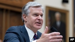 FILE - FBI Director Christopher Wray testifies before a House committee on Capitol Hill in Washington, July 24, 2024.