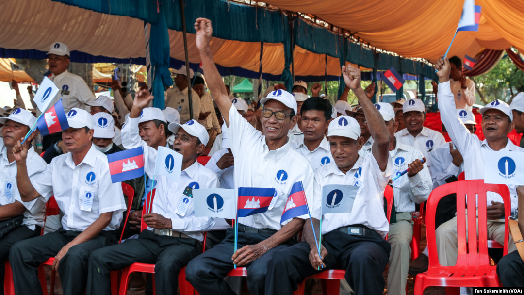 Candlelight Party activists and supporters attend the party's Extraordinary Congress in Siem Reap province, Feb. 11, 2023. 