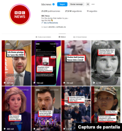 Captura del feed actual de BBC World News.