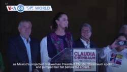 VOA60 World - Claudia Sheinbaum set to become first woman, first Jewish president of Mexico