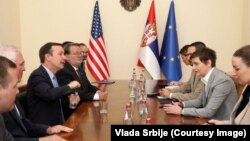 Američki senatori Marfi i Piters sa premijerkom Anom Brnabić u Vladi Srbije (Foto:Vlada Srbije)