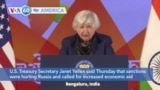 VOA60 America - Yellen: Sanctions hurting Russia