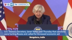 VOA60 America - Yellen: Sanctions hurting Russia