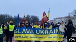 Митинг в поддержку Украины в Вильнюсе - столице Литвы. Фото Анны Плотниковой. 