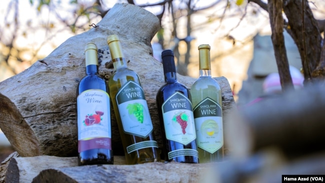 Fakhria Elia’s wine is sold in selected liquor stores in Iraqi Kurdistan, Jan. 18, 2023