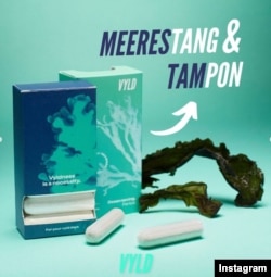 Kelpon, tampon dari rumput laut produksi VYLD. (IG/vyldness)