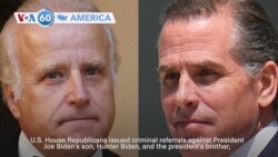 VOA60 America - US House Republicans issue criminal referrals against Biden's son, brother