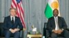 US Secretary of State Antony Blinken with Nigerien Foreign Minister Hassoumi Massoudou.