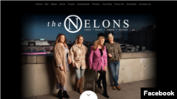 A screenshot of the homepage of The Nelons' website, July 27, 2024.