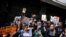 FILE - Teachers protest demanding better salaries in Caracas, Venezuela, Feb. 23, 2023. 