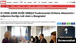 Tekst u tabloidu "Alo" o bivšoj crnogorskoj zvaničnici Jovani Marović