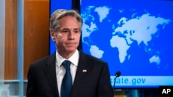 FILE - Secretary of State Antony Blinken holds a media briefing at the State Department, in Washington, Aug. 15, 2023.