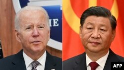 រូប​ផ្គុំ​រវាង​លោក​ប្រធានាធិបតី​ Joe Biden ​និង​​ប្រធានាធិបតី​ចិន​ លោក Xi Jinping