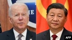 资料照：美国总统拜登（左），中国领导人习近平