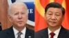 资料照：美国总统拜登（左），中国领导人习近平（右）