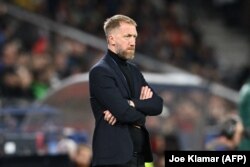 Pelatih Chelsea Graham Potter saat pertandingan antara RB Salzburg dan Chelsea FC di Salzburg, Austria pada 25 Oktober 2022. (Foto: Joe Klamar/AFP)