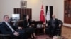 TBMM Başkanı Kurtulmus, DEM Parti Eş Genel Başkanları Tülay Hatımoğulları Oruç ve Tuncer Bakırhan'ı Meclisteki parti grubunda ziyaret etti.
