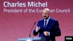Predsednik Evopskog saveta Šarl Mišel na Bledskom strateškom forumu (Foto: FoNet)