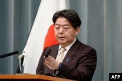 FILE - Kepala Sekretaris Kabinet Jepang Yoshimasa Hayashi (JIJI Press / AFP)