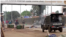 Screenshot of a video showing an anti-government protesters throwing objects at police in Conakry, Guinea, May 10, 2023. 