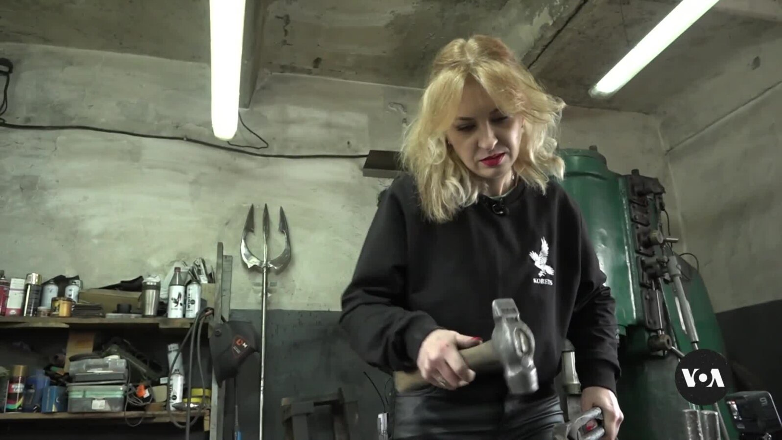 Ukrainian woman forges new path as blacksmith in husband’s absence