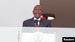Rais William Ruto akihutubia wakati wa kuadhimisha miaka 60 ya uhuru wa Kenya. Picha na REUTERS/Monicah Mwangi