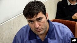In this photo released by Mizan News Agency on Jan. 9, 2023, Majid Kazemi attends his trial at the court in the city of Isfahan, Iran. Mizan, the judiciary's website, announced the executions of Majid Kazemi, Saleh Mirhashemi and Saeed Yaghoubi.