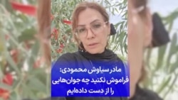 مادر سیاوش محمودی: فراموش نکنید چه جوان‌هایی را از دست داده‌ایم